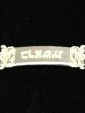 VTG 80's Judaica Sterling Silver Hebrew B'reshit Toggle Closure ID Bracelet